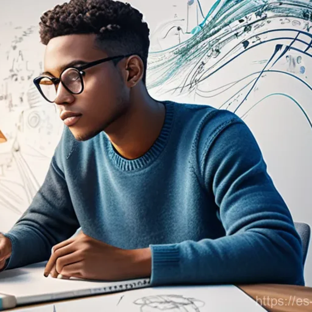 영상제작 경력자의 성공 사례 - **Prompt: "The Genesis of a Unique Voice"**
A young adult creator, with a determined and thought...