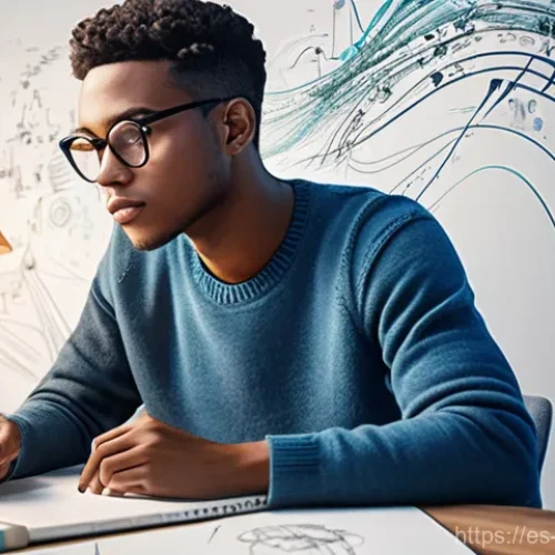 Home 18 영상제작 경력자의 성공 사례 - **Prompt: "The Genesis of a Unique Voice"**
A young adult creator, with a determined and thought...